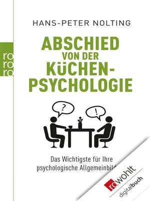 cover image of Abschied von der Küchenpsychologie